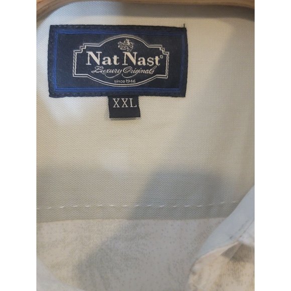 Nat Nast Silk Hawiian Shirt Floral Green Size‎ XXL Men's - Picture 5 of 6